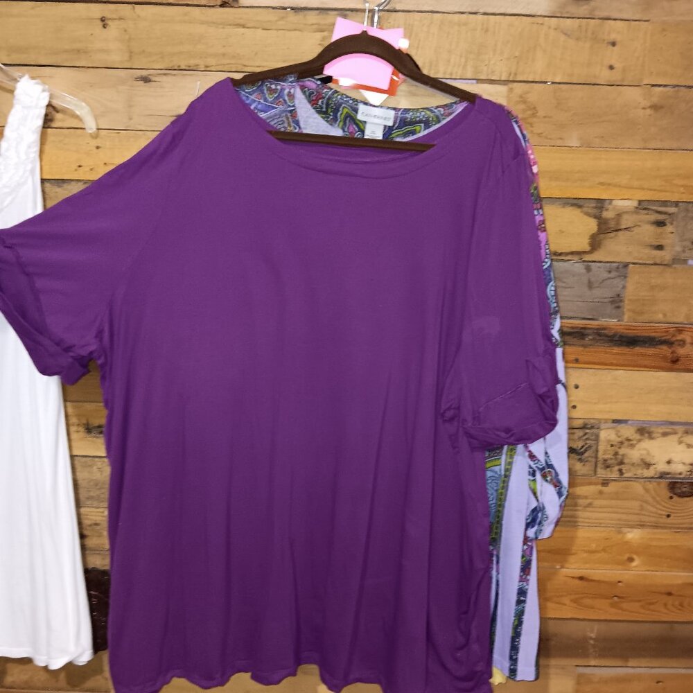 5x nwot Woman Within wine color t shirt